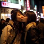 街中で、女の子同士のキス 渋谷 2023年03月31日
